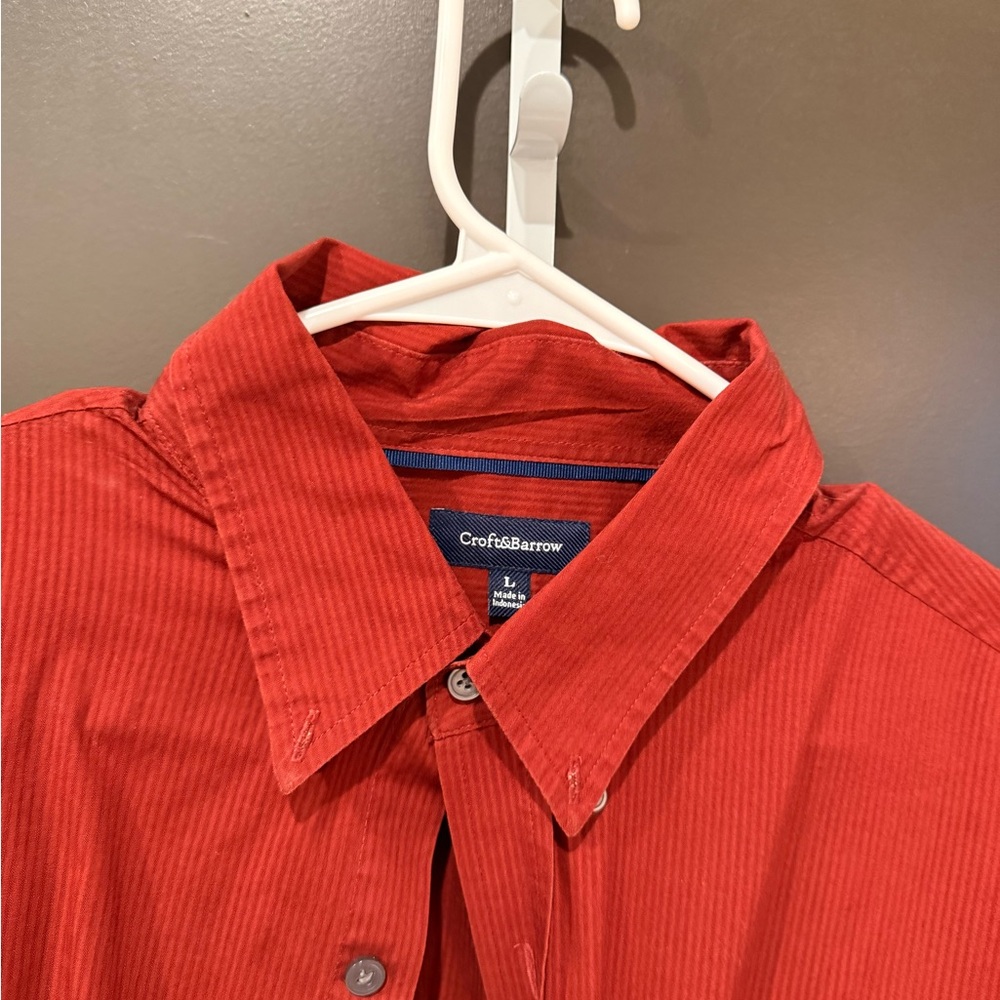 Croft & Barrow red striped collared shirt